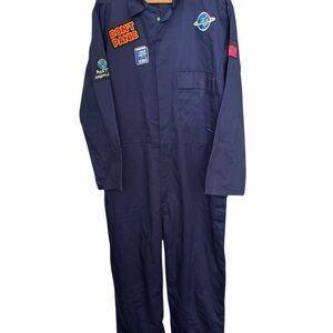 Men's Dark Blue Space-Themed Jumpsuit